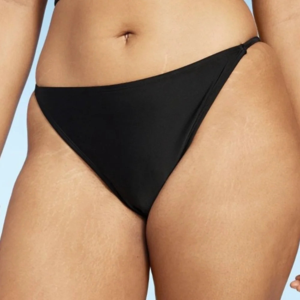 NWT Wild Fable Women's Tab Sides Low Rise Bikini Swim Bottoms L 12-14